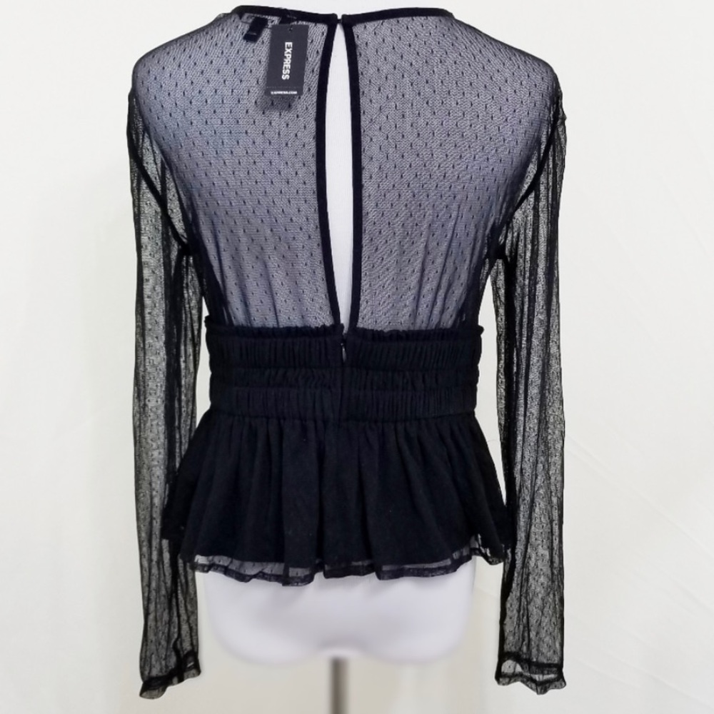 Express Sheer Mesh Ruched Cami - Size S - Picture 3 of 7